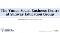 Yunus Social Business Centre at Sunway Report-2020-2021