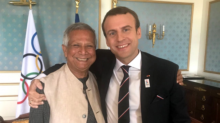 Yunus Teams up with President Macron and Mayor Hidalgo of Paris for the  2024 Olympics