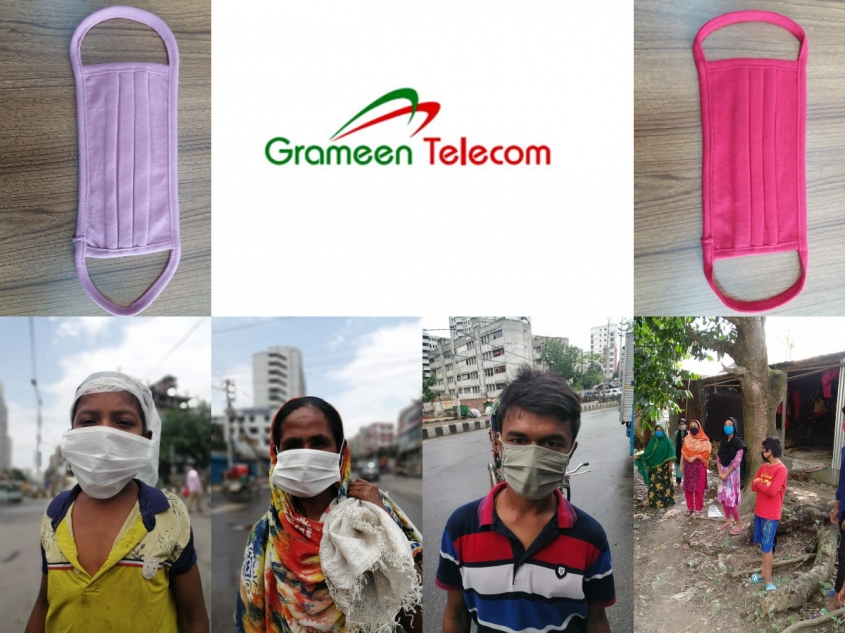 One Million Free Non-Medical Face Masks Provided by Grameen Telecom